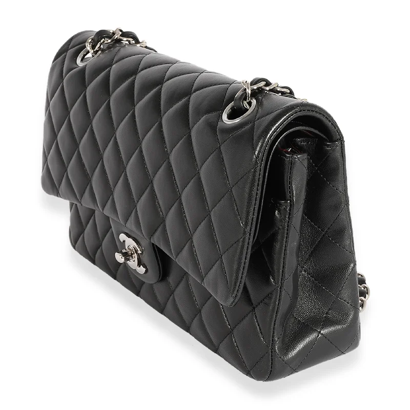 Chanel Quilted Leather Shoulder Bag for FashionistasChanel Black Quilted Lambskin Medium Classic Double Flap Bag