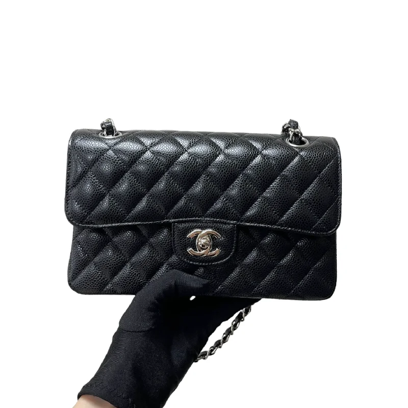 Chanel Black Handbag for Business MeetingsCaviar Quilted Small Double Flap Black SHW