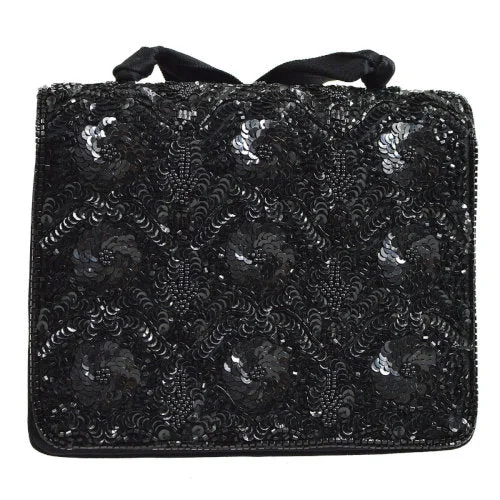 Chanel New Arrival Handbag with Gold HardwareCHANEL 1994-1996 Sequins CC Cross Body Shoulder Bag Black