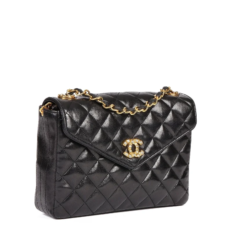 Chanel New Arrival Handbag with Gold HardwareChanel Black Quilted Lambskin Vintage Crystal Embellished Mini Flap Bag