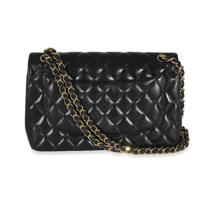 Chanel New Arrival Handbag with Gold HardwareCHANEL Black Quilted Lambskin Jumbo Double Flap Bag