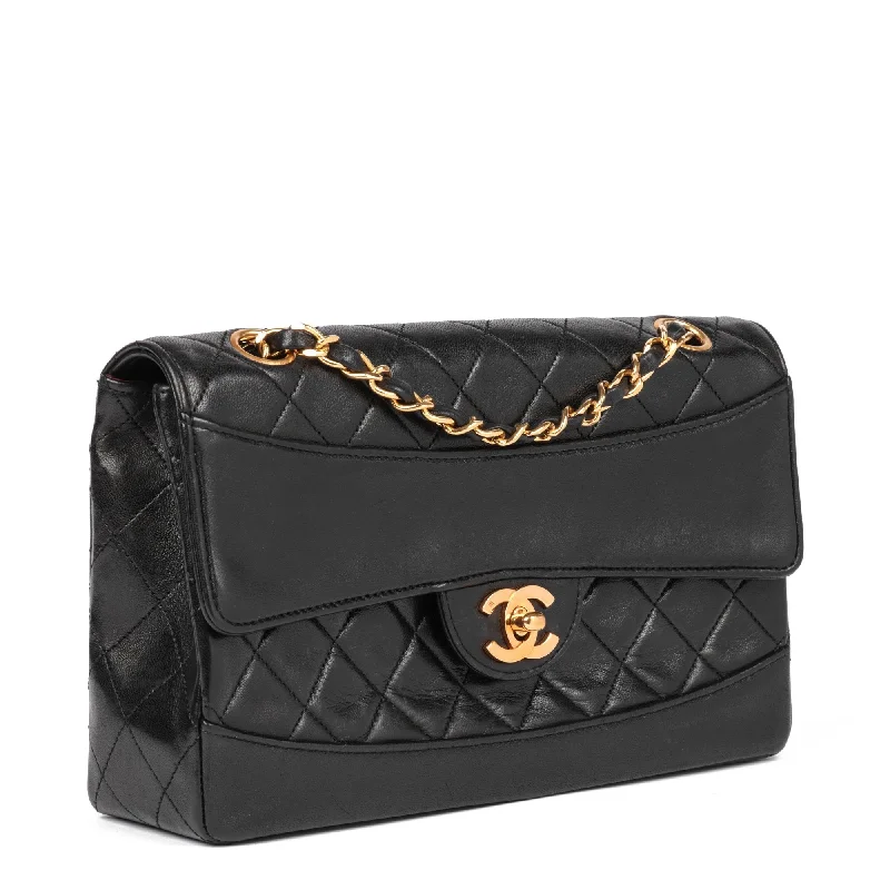 Chanel Lightweight Handbag for Daily ErrandsChanel Black Quilted Lambskin Vintage Medium Classic Single Flap Bag with Wallet Shoulder Bag