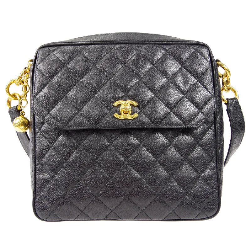 Chanel Limited Edition Handbag for CollectorsChanel 1991-1994 Pocket Camera Bag Small Black Caviar