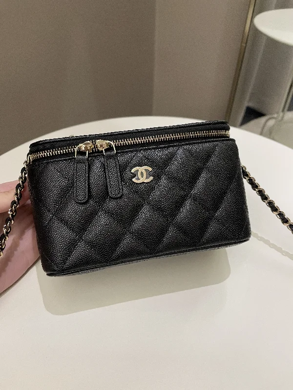 Chanel Medium Tote Bag for Office LadiesChanel Quilted Mini Vanity Rectangular Black Caviar