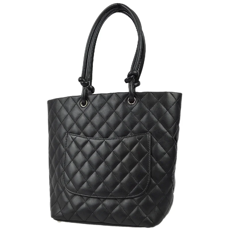 Chanel Chain Strap Handbag for Everyday UseChanel 2008-2009 Black Calfskin Cambon Ligne Tote 21