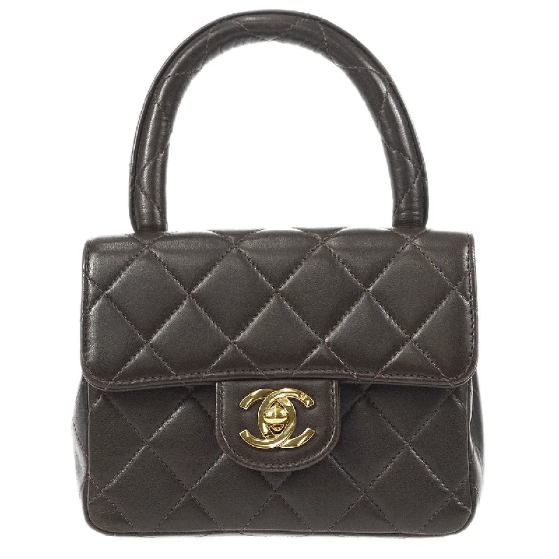 Chanel Lightweight Handbag for Daily ErrandsChanel 1994 Classic Flap Handbag Micro Brown Lambskin