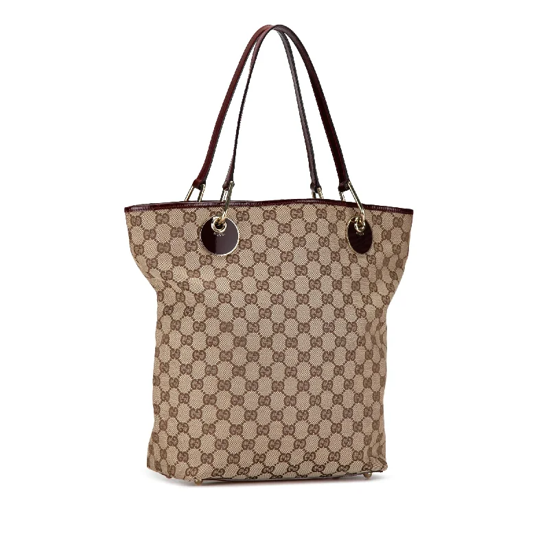 Women Gucci crossbody bags with a woven leather strapGucci GG Canvas Eclipse Tote uZPc1Y)