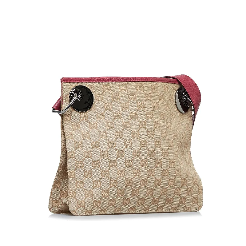 Women Gucci bags with a zip - around closure for securityGucci GG Canvas Eclipse Crossbody (SHG-fIOdUZ)