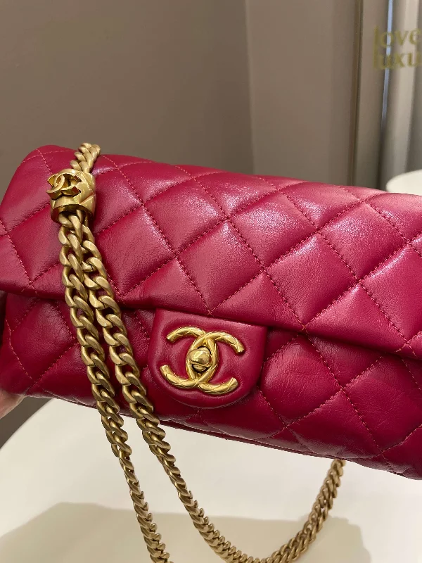 Chanel Colorful Handbag for Spring OutfitsChanel 22K Pearl Crush Flap Bag Red Aged