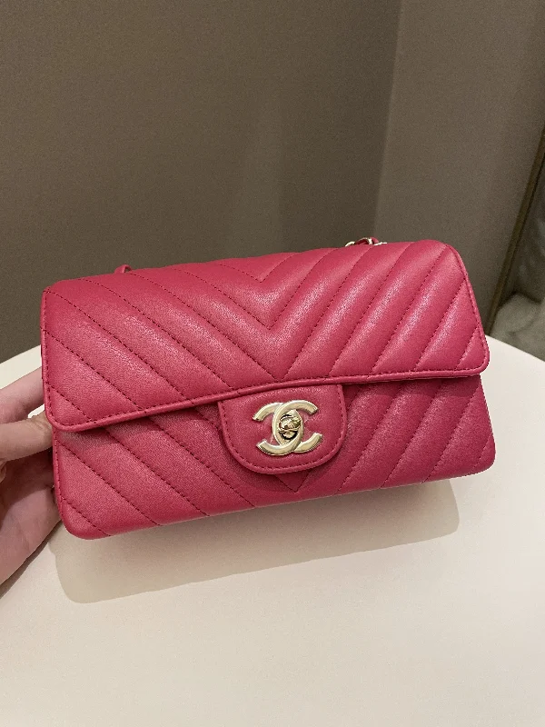 Chanel Colorful Handbag for Spring OutfitsChanel Classic Chevron Mini Rectangular Rose Fuchsia