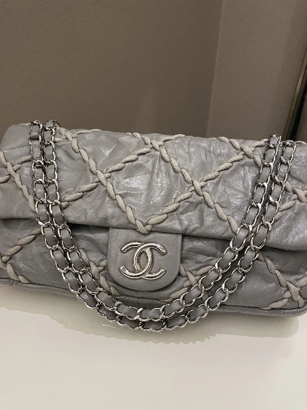 Chanel New Arrival Handbag with Gold HardwareChanel Ultra Stitch Flap Grey Age Calfskin