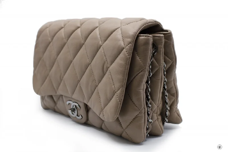 Chanel Small Crossbody Bag for TravelChanel A48634 Y04639 Quilted Flap  Taupe   81344 Lambskin Shoulder Bags Shw