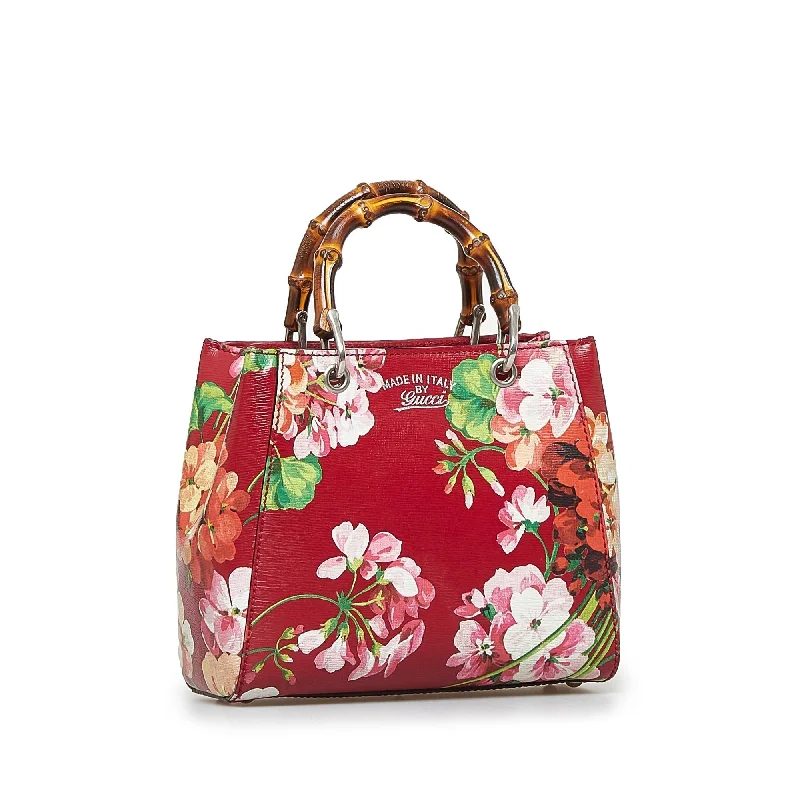 Gucci handbags for women with a beaded trimGucci Mini  Blooms Bamboo Shopper (SHG-00UAfn)