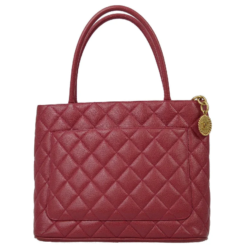 Chanel Limited Edition Handbag for CollectorsChanel 2000-2001 Red Caviar Medallion Tote Handbag