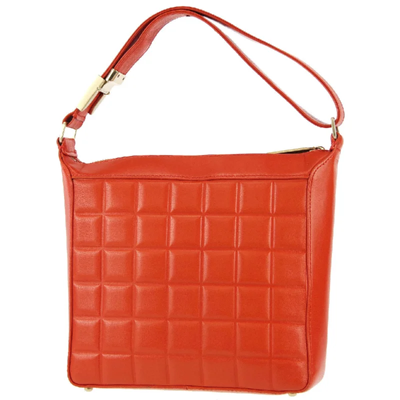 Chanel Vintage Inspired Handbag for Retro LoversChanel * 2003-2004 Orange Lambskin Choco Bar Shoulder Bag