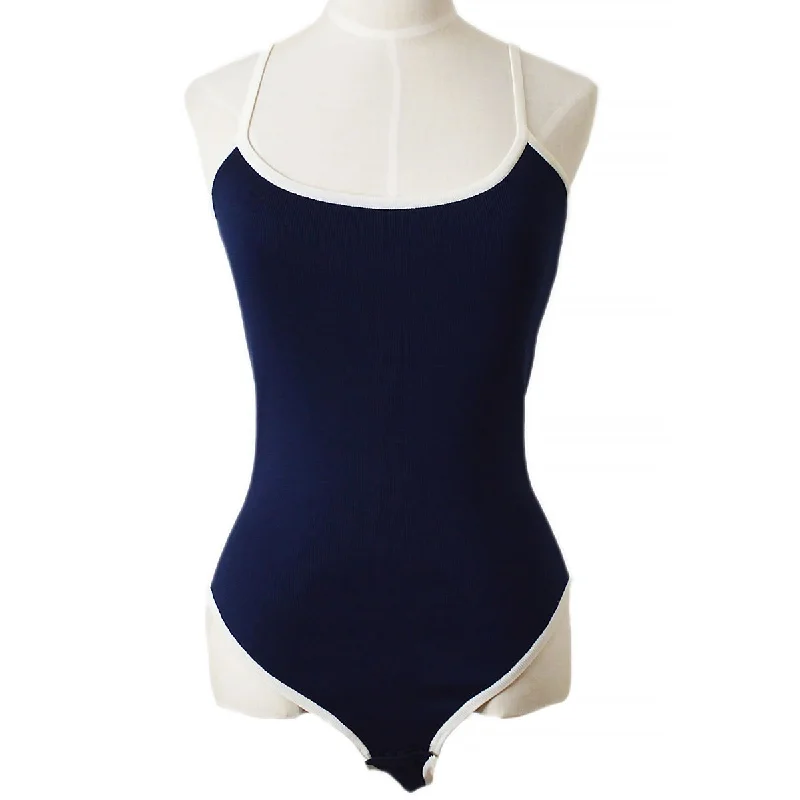 Chanel Luxury Handbag for High - End EventsCHANEL 1996 Navy Cotton Bodysuit #40