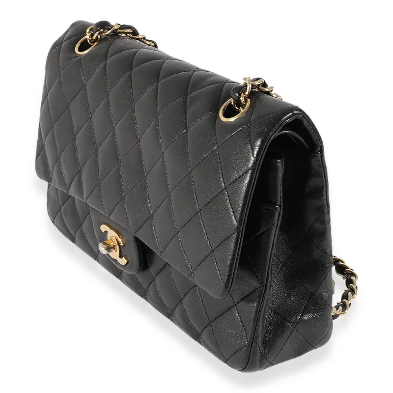 Chanel Chain Strap Handbag for Everyday UseChanel Black Quilted Lambskin Medium Classic Double Flap Bag