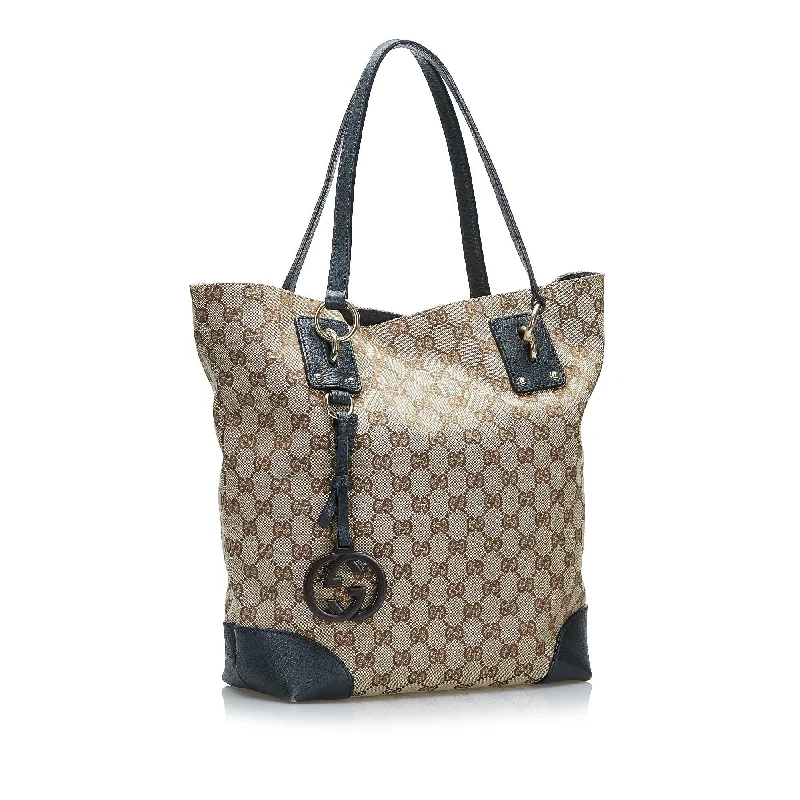 Gucci backpacks for women with a multi - pocket designGucci GG Canvas GG Charm Tote (36503)