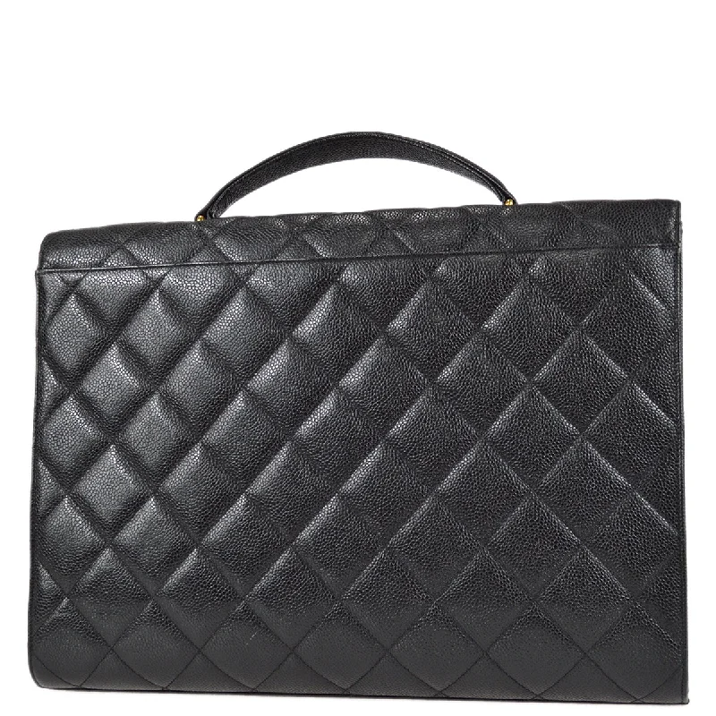 Chanel Vintage Inspired Handbag for Retro LoversChanel 1994-1996 Briefcase Black Caviar