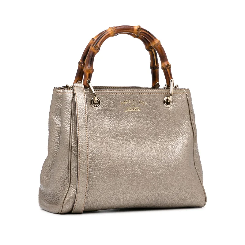 Gucci handbags for women with a metal - framed claspGucci Small Bamboo Shopper (SHG-M4rPio)