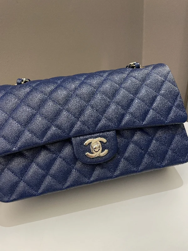 Chanel Limited Edition Handbag for CollectorsChanel Classic Quilted Medium Double Flap Dark Navy Caviar