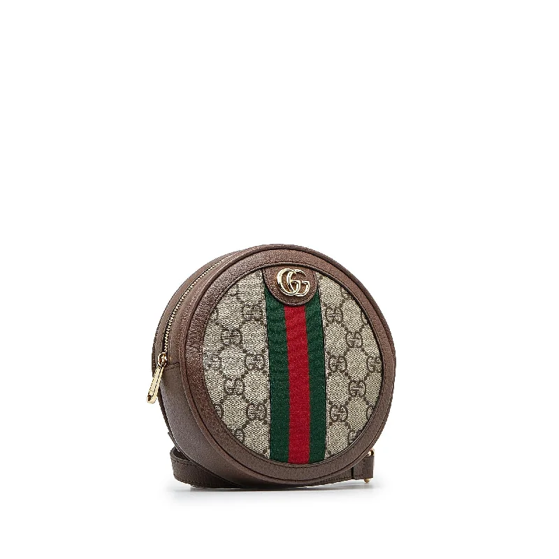 Ladies Gucci shoulder bags with a single - handle designGucci Mini GG Supreme Round Ophidia Backpack (SHG-XFDfZG)