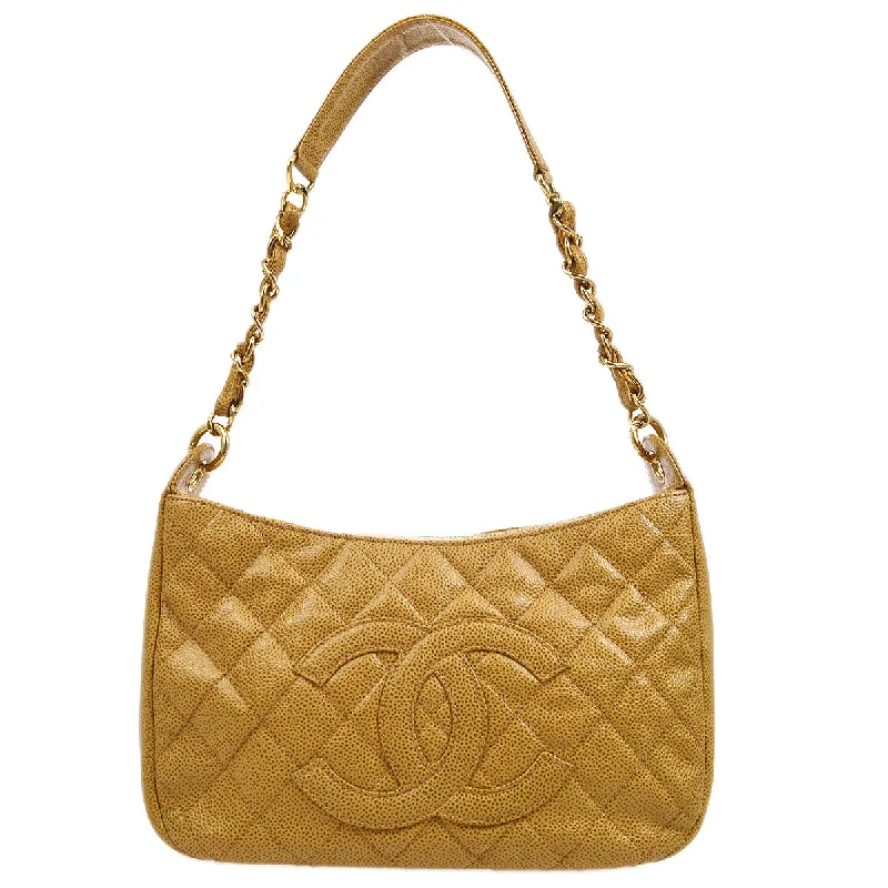 Chanel Classic Flap Bag for Evening PartyChanel 2003-2004 Beige Caviar Hobo Bag