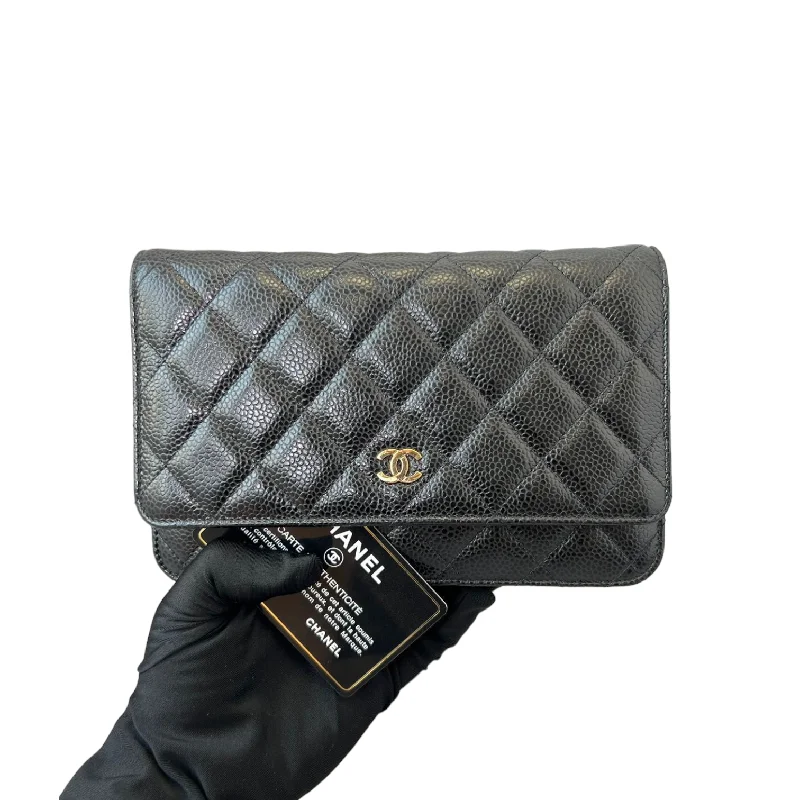 Chanel Limited Edition Handbag for CollectorsCaviar Quilted Wallet on Chain WOC Black GHW