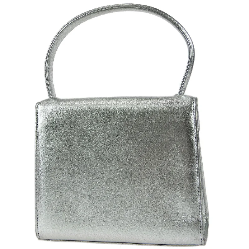 Chanel Handbag with Adjustable Strap for ComfortChanel * 1996-1997 Silver Lambskin Handbag