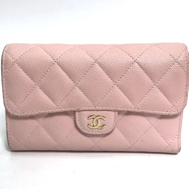 Chanel Classic Flap Bag for Evening PartyChanel AP0232 Quilted flap wallet Trifold wallet Baby pink pink