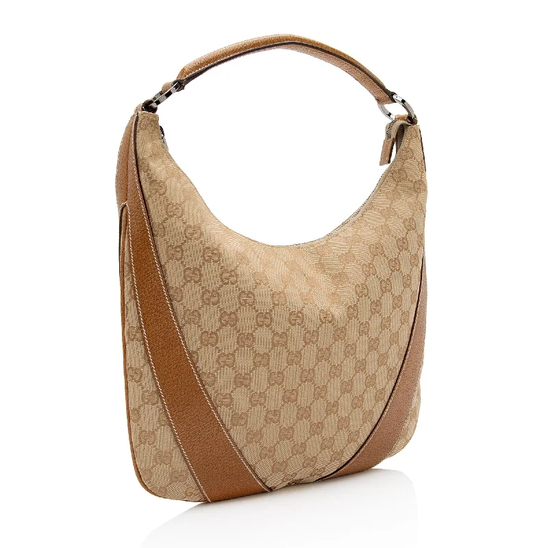 Women Gucci bags with a detachable mobile phone holderGucci GG Canvas Hobo (SHF-6yWFBi)