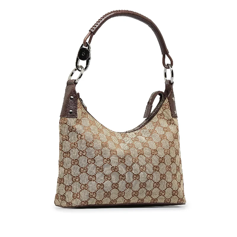 Women Gucci bags with a zip - around closure for securityGucci GG Canvas Shoulder Bag (SHG-5uFSu9)