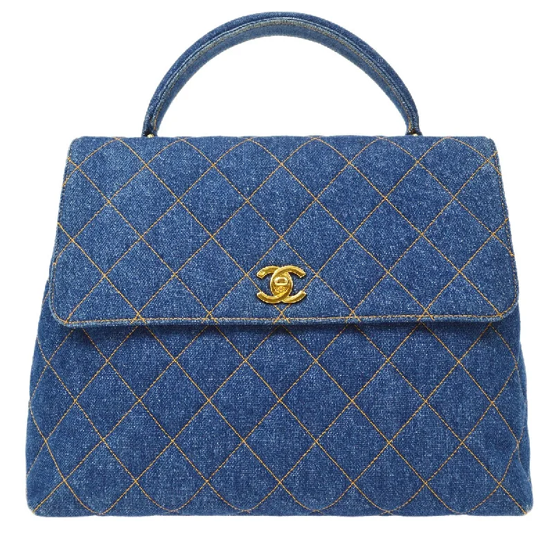 Chanel Classic Flap Bag for Evening PartyCHANEL 1996-1997 Denim Quilted Kelly 30