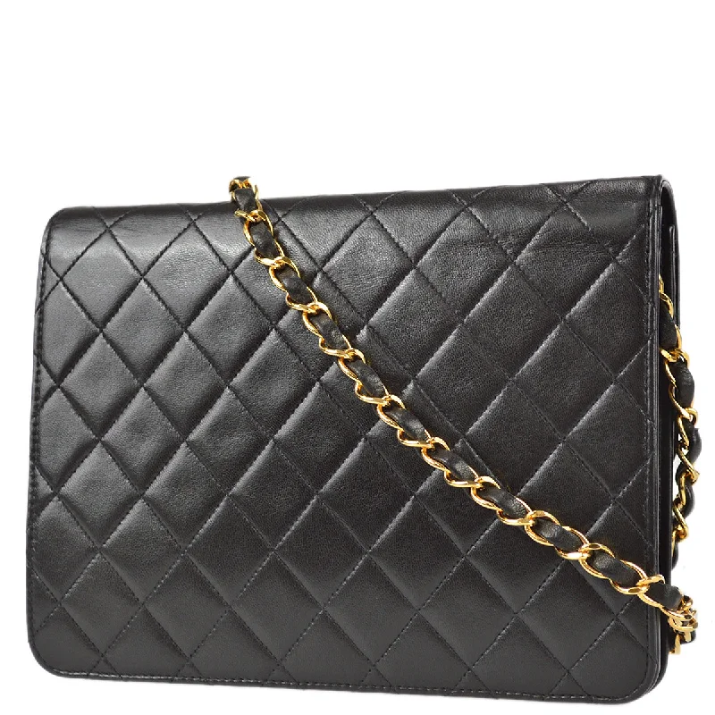 Chanel Lightweight Handbag for Daily ErrandsChanel 1994-1996 Black Lambskin Small Half Flap Bag