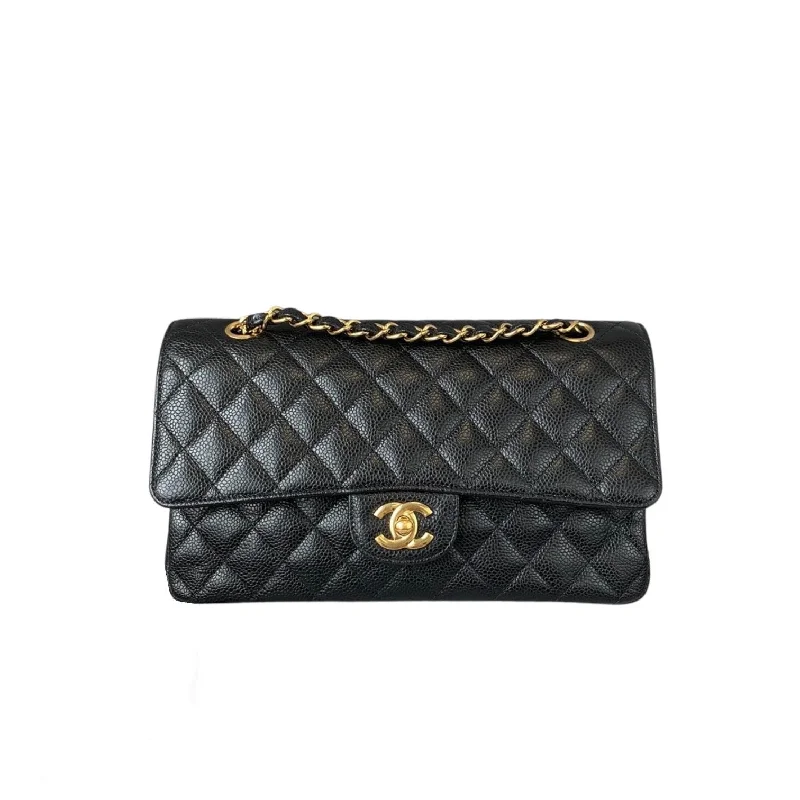 Chanel All - Match Handbag for Versatile StylingMedium Classic Flap Caviar Black GHW