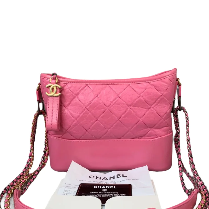 Chanel Classic Flap Bag for Evening PartyGabrielle Hobo Calfskin Medium Pink