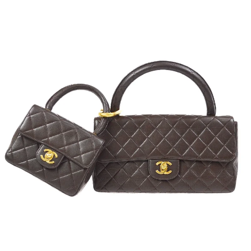 Chanel New Arrival Handbag with Gold HardwareChanel 1994 Classic Flap Handbag Set Brown Lambskin